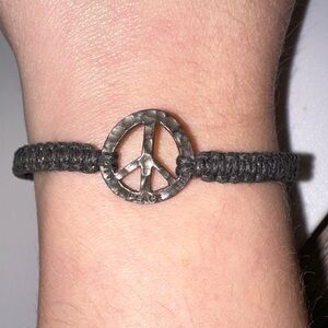 Peace Sign Adjustable Bracelet